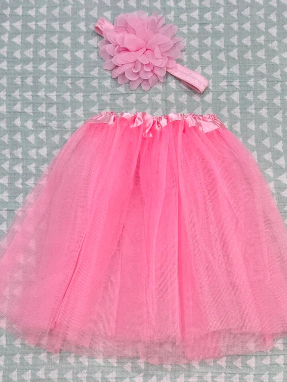 Tutu Skirt & Flower Headband 2Pc Set
